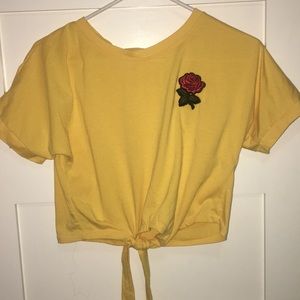 Yellow crop top
